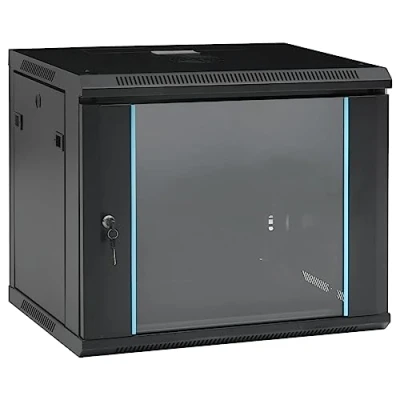 Afbeelding van vidaXL Netwerkkast voor aan de muur 9U 19&quot;&quot; IP20 600x450x510 mm