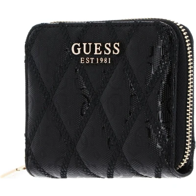 Afbeelding van GUESS Portemonnee Adi SLG Zip Around Wallet Black Zwart