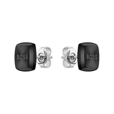 Afbeelding van BOSS YANN Unisex Oorbellen, Maat: One Size, Schwarz