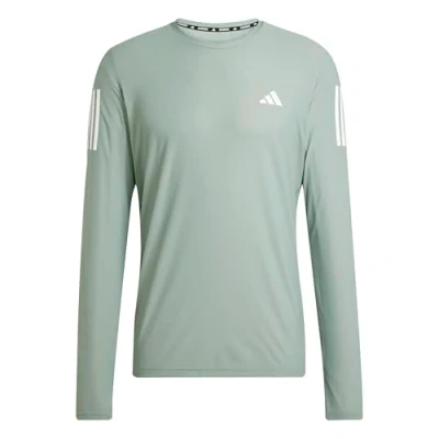 Afbeelding van adidas Heren Own the Run Long Sleeve Tee, silver green, XS