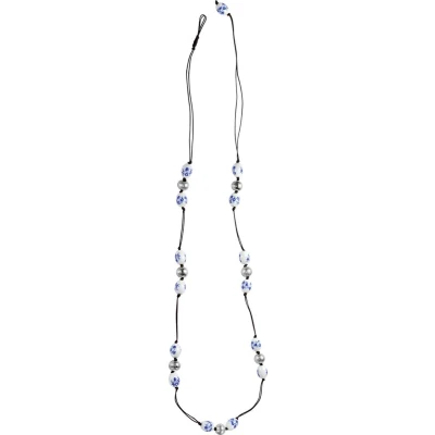 Afbeelding van Behave Lange ketting met delftsblauwe kralen