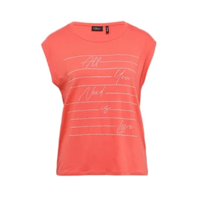 Afbeelding van s.Oliver Black Label MIT Glitzerartwork Tshirt print, Dames, Maat: 42, Granatapfel