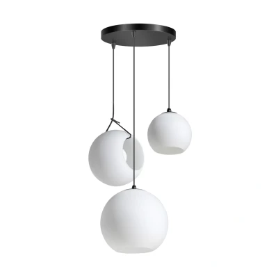 Afbeelding van ETH Hanglamp Orb Opal Zwart