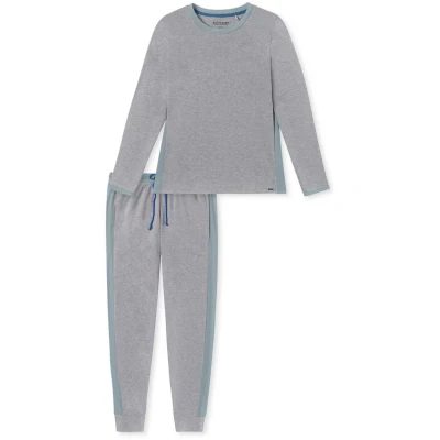 Afbeelding van Schiesser dames pyjama katoen Grey 46 Grijs