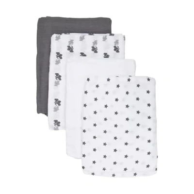 Afbeelding van Care Baby Spucktücher aus 100% Baumwolle (4er Pack), Steen Grijs (146), Eén maat