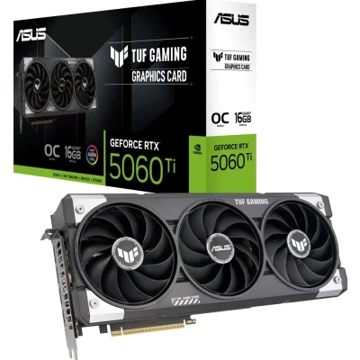Afbeelding van ASUS TUF Gaming NVIDIA GeForce RTX 5060 Ti OC 16GB GDDR7 PCIe 5.0 1x HDMI 2.1b 3x DisplayPort 2.1a
