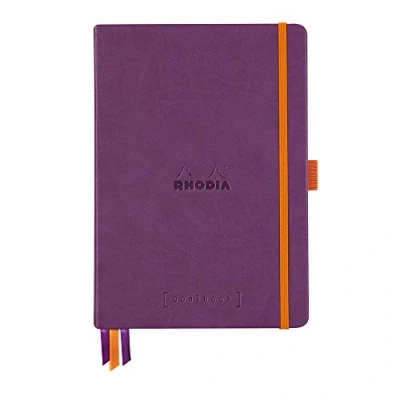 Afbeelding van Rhodia 118780C GoalBook (DIN A5, 14,8 x 21 cm, 120 vellen, gestippeld, 90 g, elegant en praktisch), 1 stuk, violet