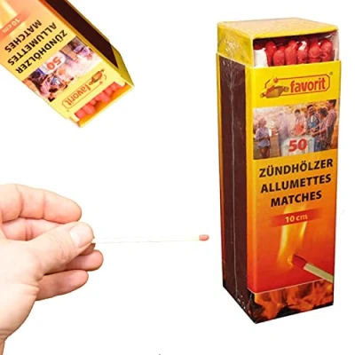 Afbeelding van favorit Lucifers 10 cm lang, 100 stuks goed en goedkoop, aansteker, ovenaansteker, kolenaansteker, barbecue aanmaakblokjes, ecologisch 1242 (2)