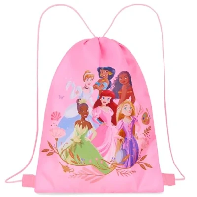 Afbeelding van Disney Kinderen Trekkoord Tassen, 29 x 38cm Zwemzak met Airflow Vent, Roze Prinses, Eén maat