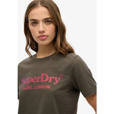 Afbeelding van Superdry Venue metallic T shirt met relaxte pasvorm Dames shirts