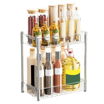 Afbeelding van Teksome Kruidenrek plank Kruiden Organizer Kast Rack Onder Plank, Organizer, Opbergrek voor Slaapzaal Badkamers
