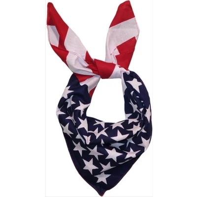 Afbeelding van *** Haarband Bandana Zakdoek USA Print Blauw Rood Wit United States America Hoofdband Hoofddoek Haal de Amerikaanse spirit in huis met Heble® Bandana/Doek Vlag 50x50!