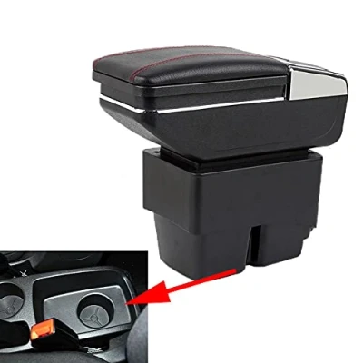Afbeelding van SZSS CAR Armleuning voor in de auto, center console, interieur, opslag,Compatibel met Ford Fiesta MK7 2009 2010 2011 2012 2013 2014 2015 2016 2017