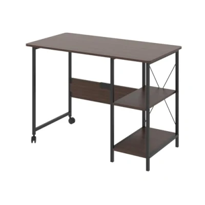 Afbeelding van Maclean MC 411 Opklapbaar Loft Bureau Computer Kantoortafel 107x55x75 cm Max. 150 kg belasting Opvouwbaar (Donker walnoot)