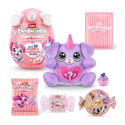 Afbeelding van Rainbocorns ZURU Puppycorn geur verrassing, Hound Dog, door Surprise Unboxing zacht speelgoed, geurende puppy pluche voor meisjes (hond hond)
