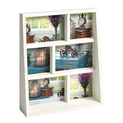 Afbeelding van Walther Rustic Fotolijst Fotoformaat 3x10x10 cm + 3x10x15 wit
