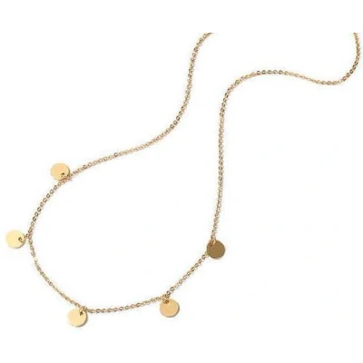 Afbeelding van Joboly Muntjes Coin Rondje Cirkel Ketting Dames Goudkleurig 45 cm
