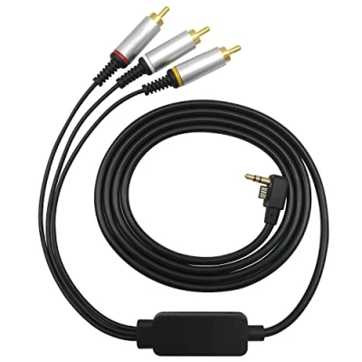 Afbeelding van OSTENT AV Audio Video RCA Composite kabel compatibel met Sony PSP 2000/3000 Slim to TV
