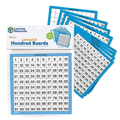 Afbeelding van Learning Resources Veeg Schoon Honderd Borden 10 Stuks Set