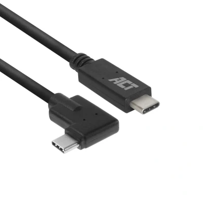 Afbeelding van ACT AC7407 USB C Kabel 3.2 Gen1 male Recht Haaks 5Gbps 2 meter
