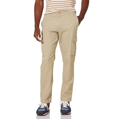 Afbeelding van Amazon Essentials Men&#039;s Cargobroek, stretch, slim fit (verkrijgbaar in grote en lange maten), Kaki bruin, 40W / 32L