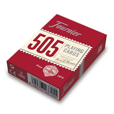 Afbeelding van FOURNIER F21644 Geen 505 Klassieke Pook Speelkaarten Deck, Rood of Blauw