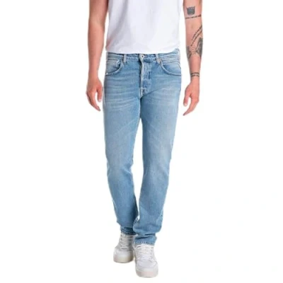 Afbeelding van Replay jeans heren Grover 5 pocket model spijkerbroek normale fit lichtblauw effen