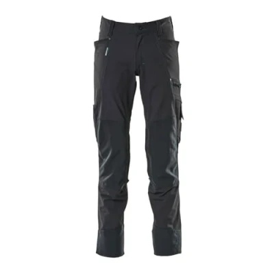 Afbeelding van Mascot 17179 311 010 Advanced Cordura Ultimate Stretch Lichtgewicht broek met kniezakken, zwart blauw, 76C42 maat