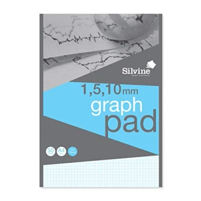 Afbeelding van Silvine A4 Professional Graph Pad. 50 vellen hoogwaardig 90gsm papier, wit