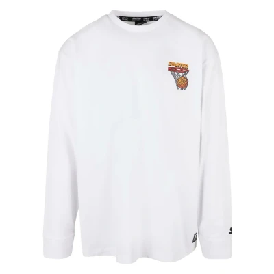 Afbeelding van Starter Basketball Longsleeve Sweater, Heren, Maat: Large, White