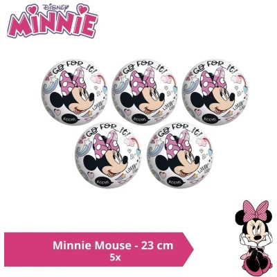 Afbeelding van Bal Voordeelverpakking Minnie Mouse 23 cm 5 stuks