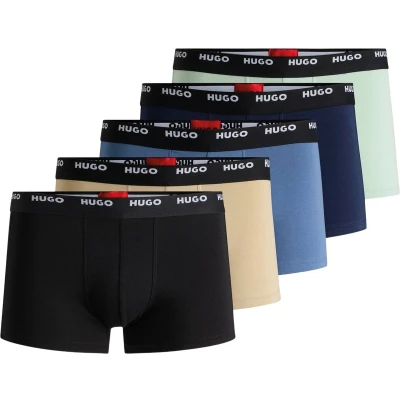 Afbeelding van HUGO Trunk 5 PACK Onderbroeken, Heren, Maat: Small, Black/grey/red