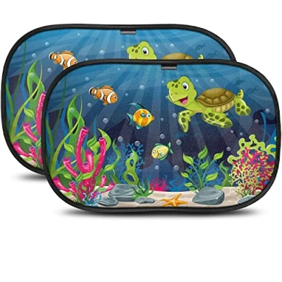 Afbeelding van CARAMAZ zelfklevend zonnescherm autoraam extra donker (51x31cm) autozonwering voor kinderen, huisdieren en volwassenen tegen UV stralen