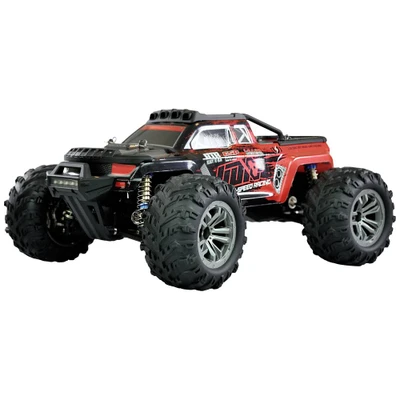 Afbeelding van Amewi Daphoenodon Rood Brushed 1:12 RC auto Elektro Monstertruck 4WD RTR 2,4 GHz Incl. accu en lader, Met lichteffect
