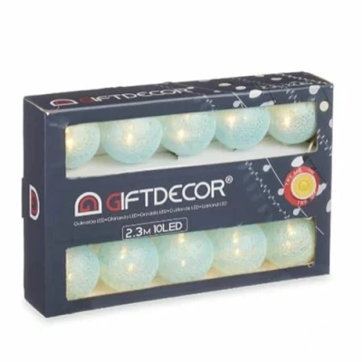 Afbeelding van LED lichtkrans Klot Blauw 2,3 m (12 Stuks)