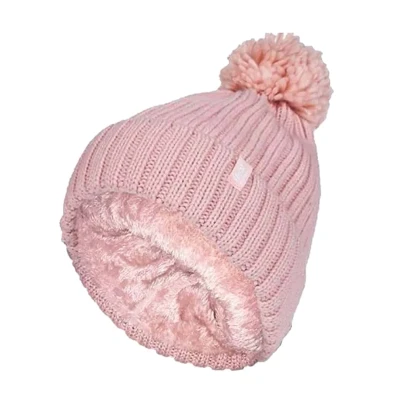 Afbeelding van Heat Holders Thermische Pom Bobble hoed voor dames Koraal