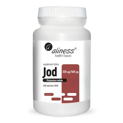 Afbeelding van Aliness Jodium 200 µg/400 µg, kaliumjodide, schildklier, voedingssupplementen, tabletten