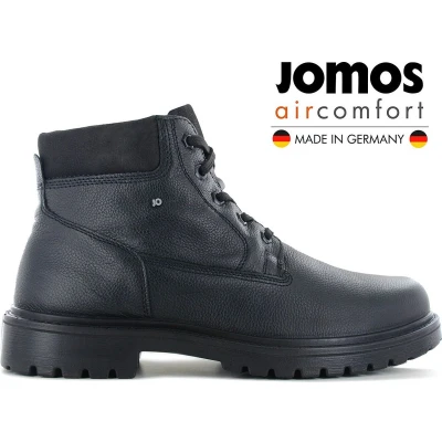 Afbeelding van JOMOS Alpina Heren Winter Laarzen Boots Schoenen Gevoerd met lamsvel in leer SCHWARZ 456510 Maat EU 45 UK 10.5