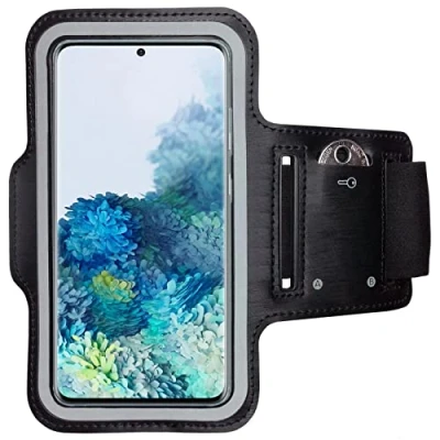 Afbeelding van CoverKingz sportarmband voor Samsung Galaxy A53 5G Hardloopband met sleutelvak Sport hardlooparmband mobiele telefoon Zwarte armband