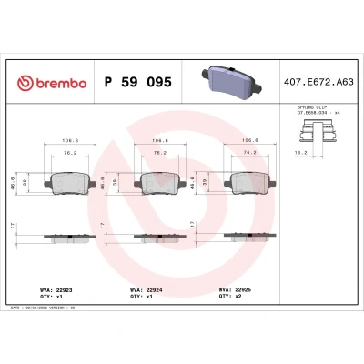 Afbeelding van Brembo Remblokset P 59 095