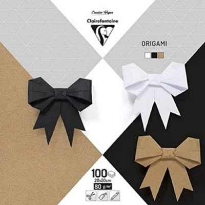 Afbeelding van Origami papier pak 100 blad 20x20cm Neutraal