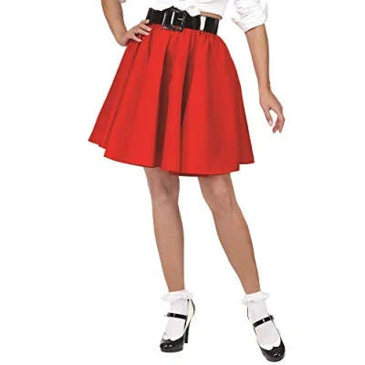 Afbeelding van Widmann Rock &amp; Roll Kostuum Plooirok And Rood Vrouw One Size Kerst Verkleedkleding