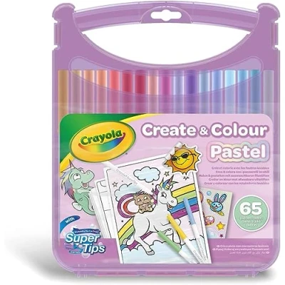 Afbeelding van Crayola Pastel Stift Kofferset SuperTips Afwasbare Stiften