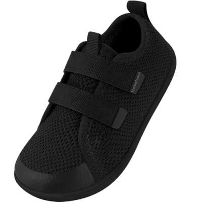 Afbeelding van IceUnicorn Blotevoetenschoenen voor kinderen, brede teenbox, jongens, meisjes, pantoffels, minimalistische outdoor trailschoenen, wandelschoenen, zwart, 26 EU Breed