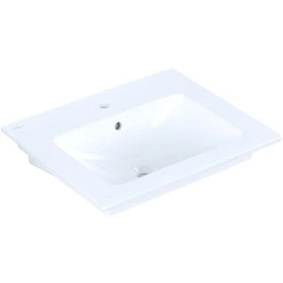 Afbeelding van Villeroy en boch venticello fontein 60 x 50 cm wit middelste kraangat doorgestoken met overloop 41246001