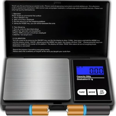 Afbeelding van Retoo digitale zakweegschaal met tarrafunctie en lcd display, fijne weegschaal, goudweegschaal, muntweegschaal voor tabletten, voedselweegschaal, mini keuken