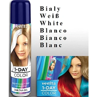 Afbeelding van Venita 1 DAY COLOR kleur haarlak wit (wit)