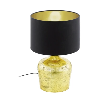 Afbeelding van EGLO Manalba Tafellamp E27 38 cm Goud/Zwart