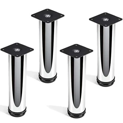 Afbeelding van 4er SET Meubelvoet JIM Kastvoet chroom Ø 50 mm/Hoogte: 200 mm hoog draagvermogen door sterke buis van SO TECH