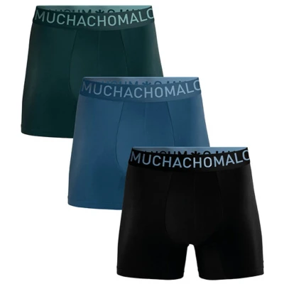 Afbeelding van Muchachomalo Heren Boxershorts 3 Pack Bamboe Zacht Ondergoed Maat L Mannen Zwarte Onderbroeken